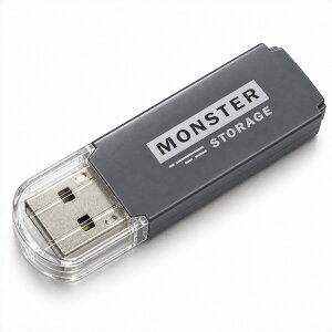 Monster Storage USB������ 32GB ��p�� USB3.2 Gen1 Type-A �ő�Ǎ�100MB/s �L���b�v�� ���^ �y�� Windows�Ή� ���{����1�N�ۏ� �O���[ MS-A032USB-GY