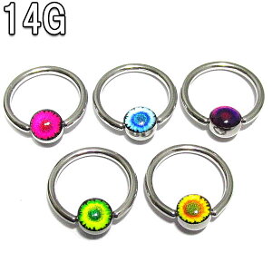 {fBsAX 14G P~Jt[()r[YOS5F(1.6mm)/a12mm BCR-31   Ђ܂ Jt {fB[sAX 316LT[WJXeX ring O` Q[W FLOWER P~JJ