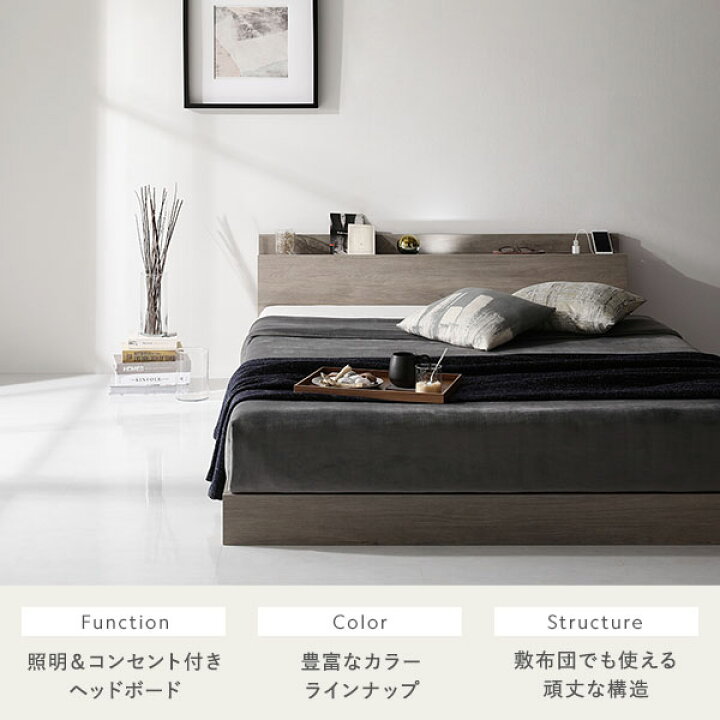 楽天市場】ベッド ローベッド セミダブル ベッドフレームのみ 