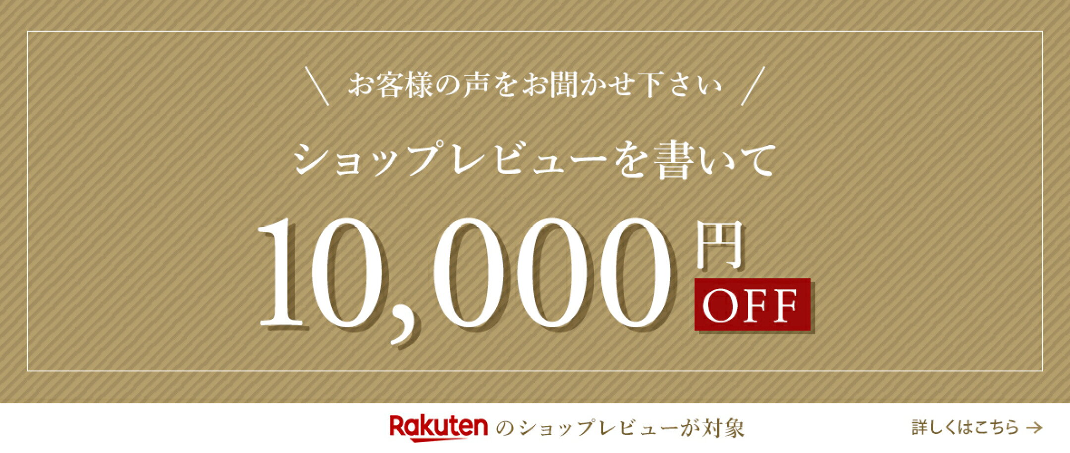 レビューを書いて10,000円オフ