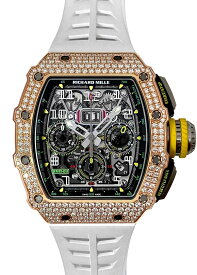 リシャールミル - RM11-03 オートマティック フライバック クロノグラフ ベゼルダイヤ | RICHARD MILLE | RM11-03| PG/TI スケルトン文字盤 自動巻き ラバー | 委託品 | 中古