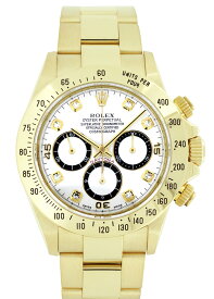 ロレックス - コスモグラフデイトナ S番 逆6ダイヤル | ROLEX | 16528G | YG 白文字盤/8Pダイヤモンド 自動巻き ブレスレット | 中古 |