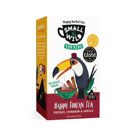 スモール＆ワイルド ハッピー オオハシ ハーブティー ルイボス＆バニラ 37.5g(15ティーバッグ)【賞味期限：2025年9月30日】SMALL&WILD HAPPY TOUCAN HERBAL TEA ROOIBOS & VANILLA イギリス 英国 紅茶 カフェインフリー 英国展