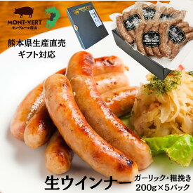 【送料無料】生ウインナーギフト 1kg(200g×5) サルシッチャ 感謝 ありがとう 夏 食べ物 生ソーセージ 本場ドイツ製法 自家製 粗挽き 生産直売 ガーリック 内祝い 誕生日 帰省墓 お取り寄せグルメ 九州 土産 お土産 おつまみ 食品 高級 あす楽 set1 肉々しいプリっと食感