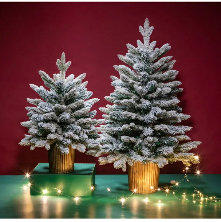 楽天市場 半額割引 楽天スーパーsale 60cm クリスマスツリー クリスマス ツリー 机の表面 木 アート 家 オフィス デスクトップ 装飾 雪化粧 Monuso