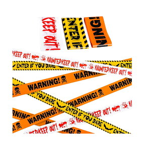 万聖節飾り 3種入り ハロウィン 飾り バリケードテープ 非粘着 警告 テープ 注意 標識テープ ハロウィン 飾り付け 装飾