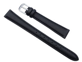 12mm セイコー 時計 ベルト 革 バンド DX74A 牛革スムース 黒【送料無料　ネコポスにて発送】