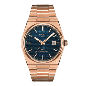T1374073304100 ティソ TISSOT PRX メカニカル 機械式自動巻き オートマティック メンズ ステンレス ベルト T137.407.33.041.00 ローズゴールドPVD 正規輸入品