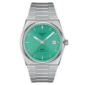T1374071109101 ティソ TISSOT PRX メカニカル 機械式自動巻き オートマティック メンズ ステンレス ベルト T137.407.11.091.01 ライトグリーン 正規輸入品【ショッピングローン24回無金利】