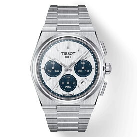 T1374271101101 ティソ TISSOT PRX メカニカル クロノグラフ 機械式自動巻き メンズ ステンレス ベルト T137.427.11.011.01 シルバー×ブルー 正規輸入品【ショッピングローン24回無金利】