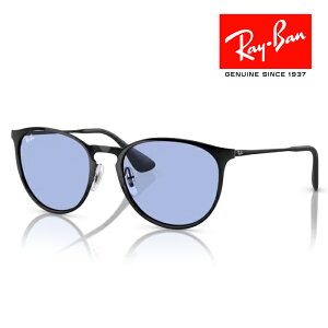 RayBan レイバン サングラス メガネフレーム Erika metal エリカメタル 54□19 ブラック ブルー RB3539 002/80 クロス付き レイバン純正メガネケース付き 国内正規品