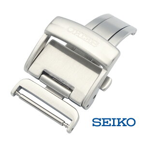 時計 尾錠巾18mm セイコー Dバックル プッシュ式 SEIKOロゴ入り ヘアライン仕上げ B23S51SA00W【送料無料】