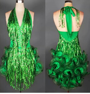 スパンコール×メタリック フリンジワンピース アームグローブ 手袋 ミニドレス ジャズ ベリーダンス ラテンダンス 社交ダンス 舞台衣装 ワンピ 衣裳 派手ワンピ キラキラ ダンサー ライブ