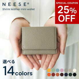 残り26h数量限定【半額クーポン】NEESE ニーズ 本革 ミニ財布 レディース ミニウォレット 財布 三つ折り財布 コンパクト財布 小さい財布 カードケース カード入れ 定期入れ ユニセックス メンズ 大容量 ギフト プレゼント