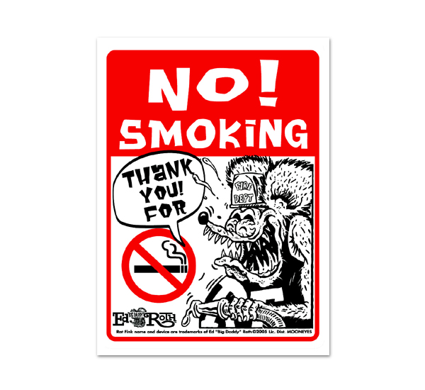 Rat Fink (ラット フィンク) メッセージ ボード NO Smoking | MOONEYES