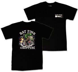 ラット フィンク モンスター Tシャツ "Rat Fink (ラット フィンク) Choppers" ブラック