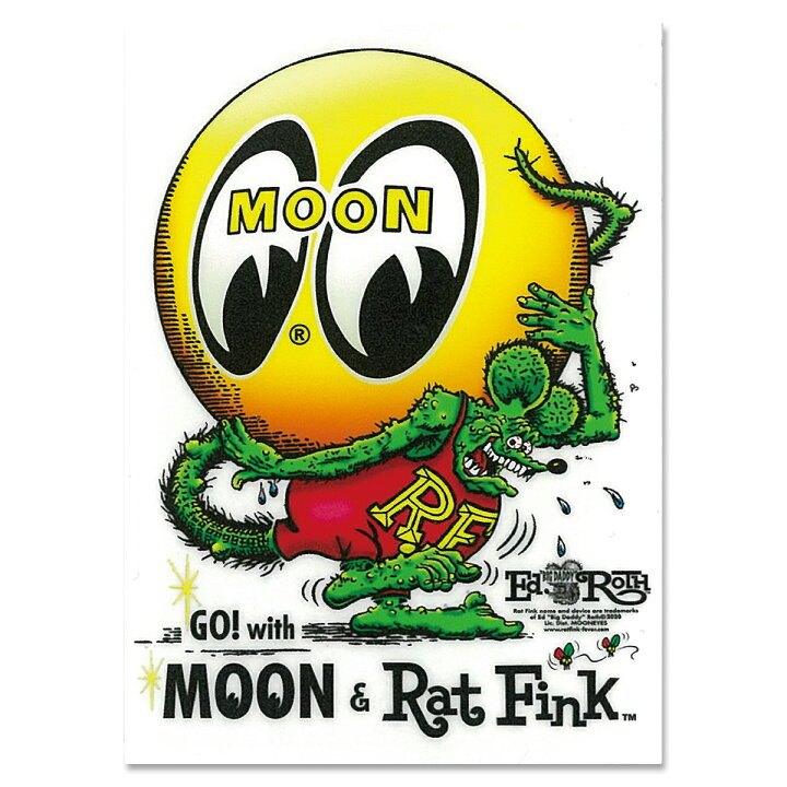 楽天市場 Rat Fink X Moon ラット フィンク X ムーン アイボール ステッカー Mooneyes