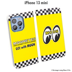 ムーンアイズ MOON チェッカー iPhone 13 mini フリップ ケース