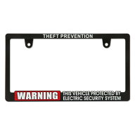 ナンバーフレーム レイズド WARNING Security THEFT PREVENTION ライセンス プレート フレーム