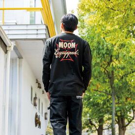 ムーンアイズ MOON Equipped アイアン クロス ライン ロングスリーブ Tシャツ