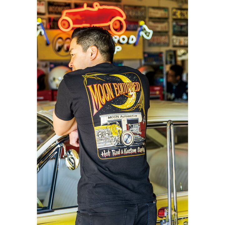 楽天市場】ムーンアイズ MOON Automotive ガレージ Tシャツ : MOONEYES