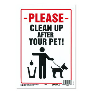 CLEAN UP AFTER YOUR PET (�y�b�g�̃S�~���L���C�ɁI) ���b�Z�[�W�v���[�g