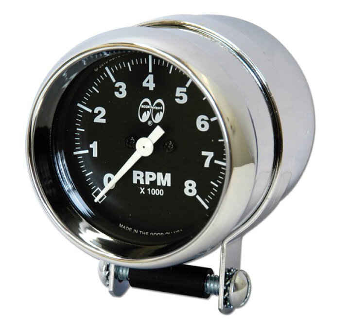 楽天市場】MOON Mini Tachometer Black 8000rpm : MOONEYES