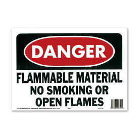 DANGER FLAMMABLE MATERIAL (危険、可燃性物質) サインボード・メッセージプレート