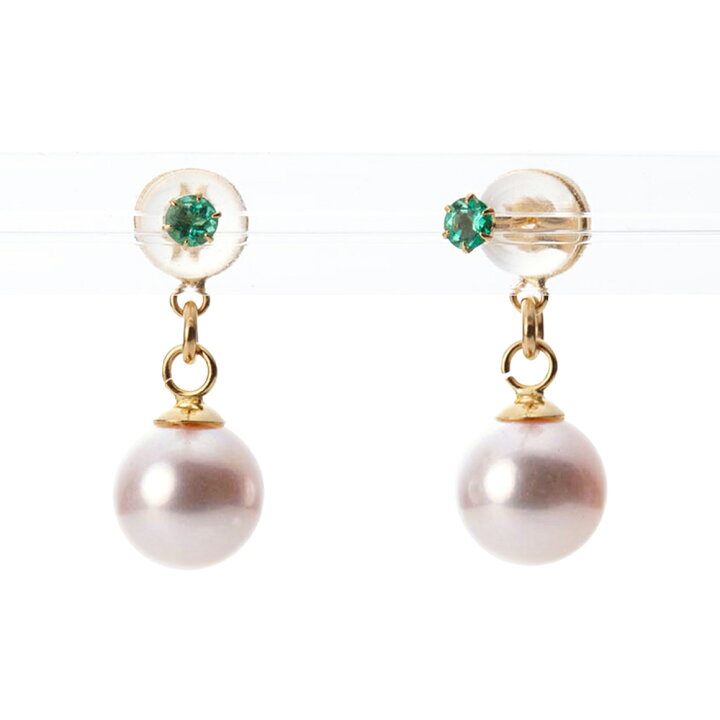 楽天市場】エメラルド ピアス 真珠 Charming パール ピアス エメラルド  