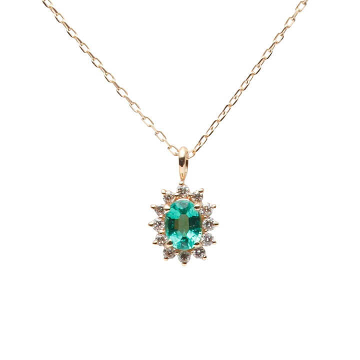楽天市場】エメラルド ネックレス ダイヤモンド Color Jewels 