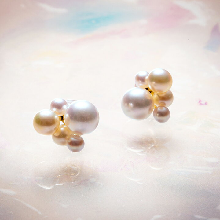 楽天市場】パール ピアス 真珠 Foamy パール ピアス K18 レディース 18 
