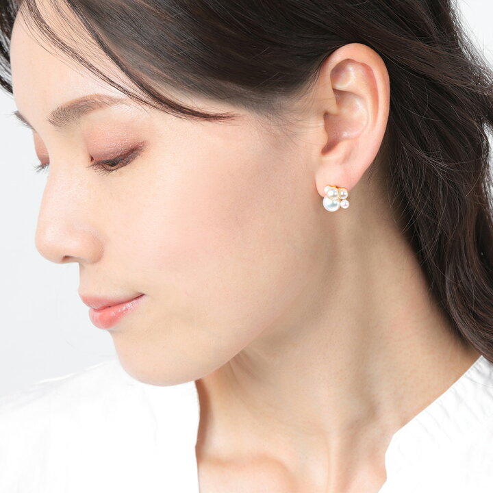 楽天市場】パール ピアス 真珠 Foamy パール ピアス K18 レディース 18