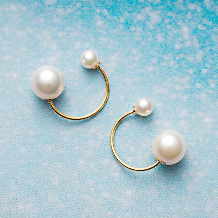 楽天市場】パール ピアス フープ あこや真珠 Gemini パール ピアス 