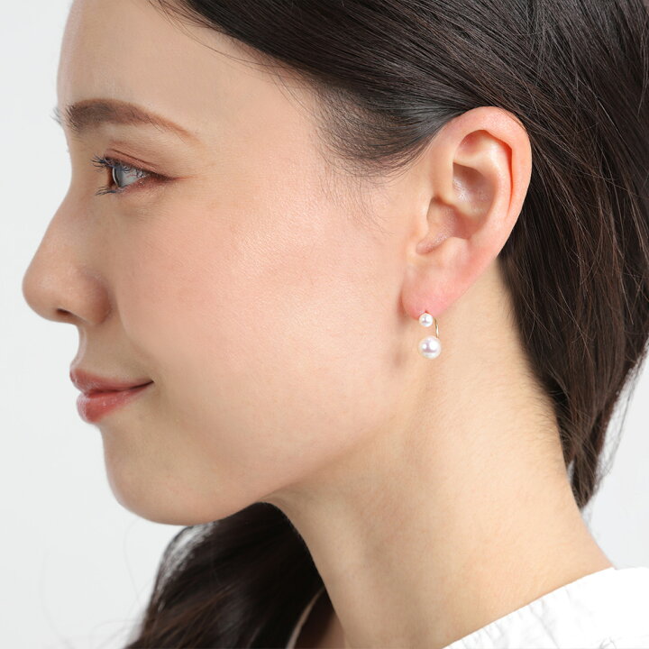 楽天市場】パール ピアス フープ あこや真珠 Gemini パール ピアス 