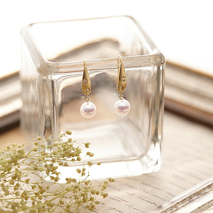 楽天市場】パール ピアス 真珠 Starry パール ピアス K18 レディース 