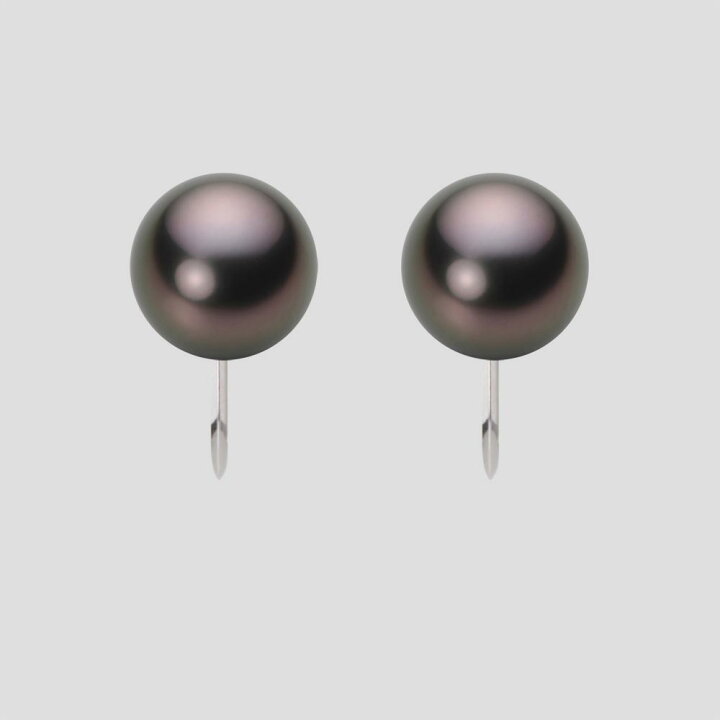 楽天市場】ブラック パール イヤリング 8mm 黒蝶 真珠 