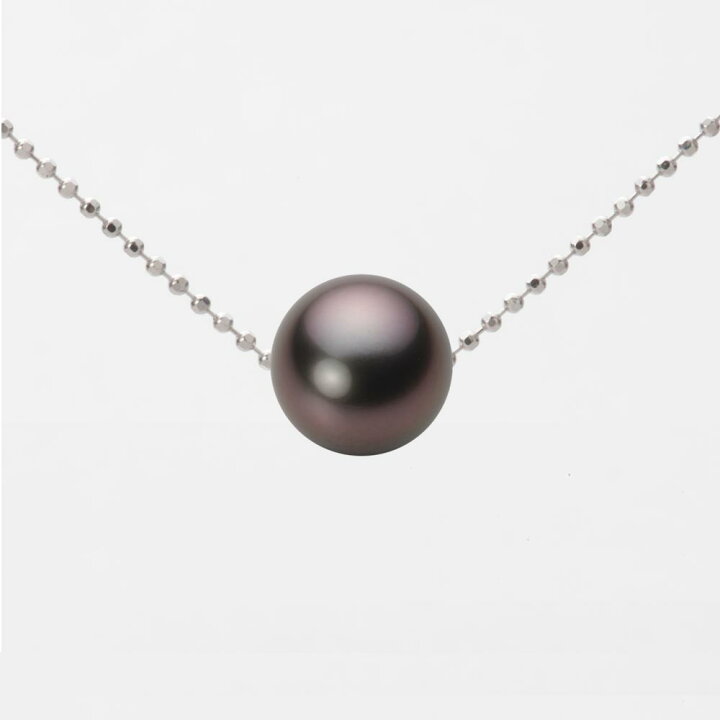 楽天市場】ブラック パール ネックレス 一粒 8mm 黒蝶 真珠 ペンダント 