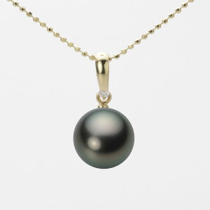 ブラック パール ペンダント トップ 10mm 黒蝶 真珠 ペンダント トップ K18 イエローゴールド 18金 レディース NB00010R22PC01500Y-T ムーンレーベル Moon Label