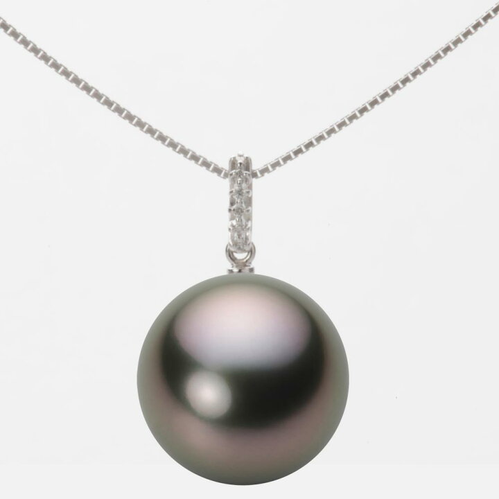 楽天市場】ブラック パール ペンダント トップ 14mm 黒蝶 真珠  