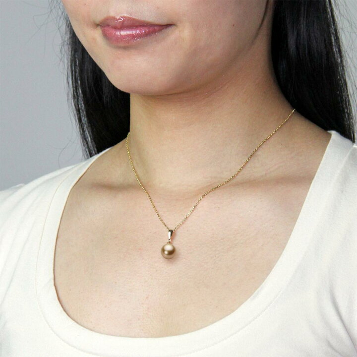 楽天市場】南洋真珠 パール ネックレス 一粒 10mm 白蝶 真珠 