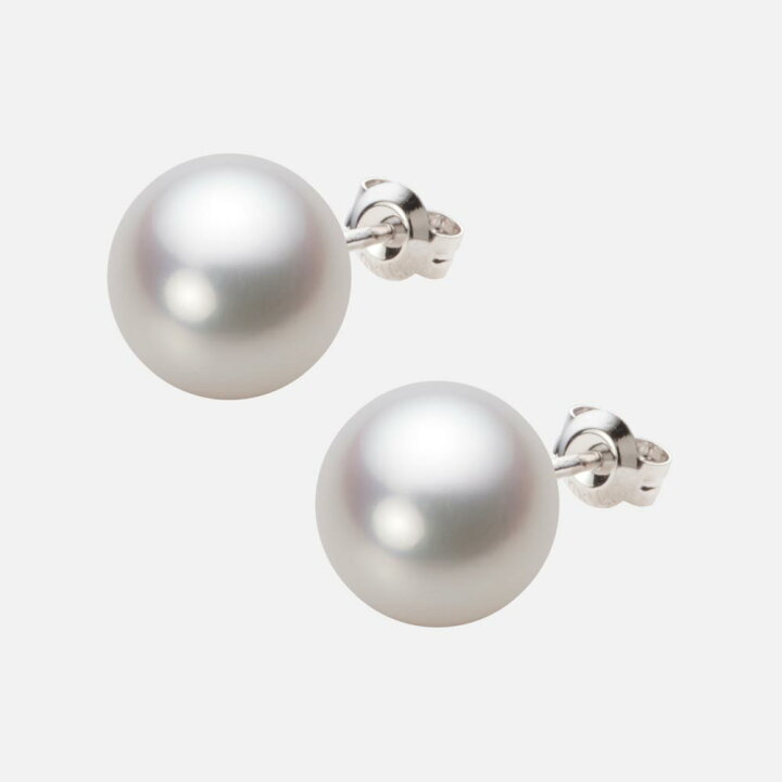 楽天市場】南洋真珠 パール ピアス 10mm 白蝶 真珠 ピアス PT900  