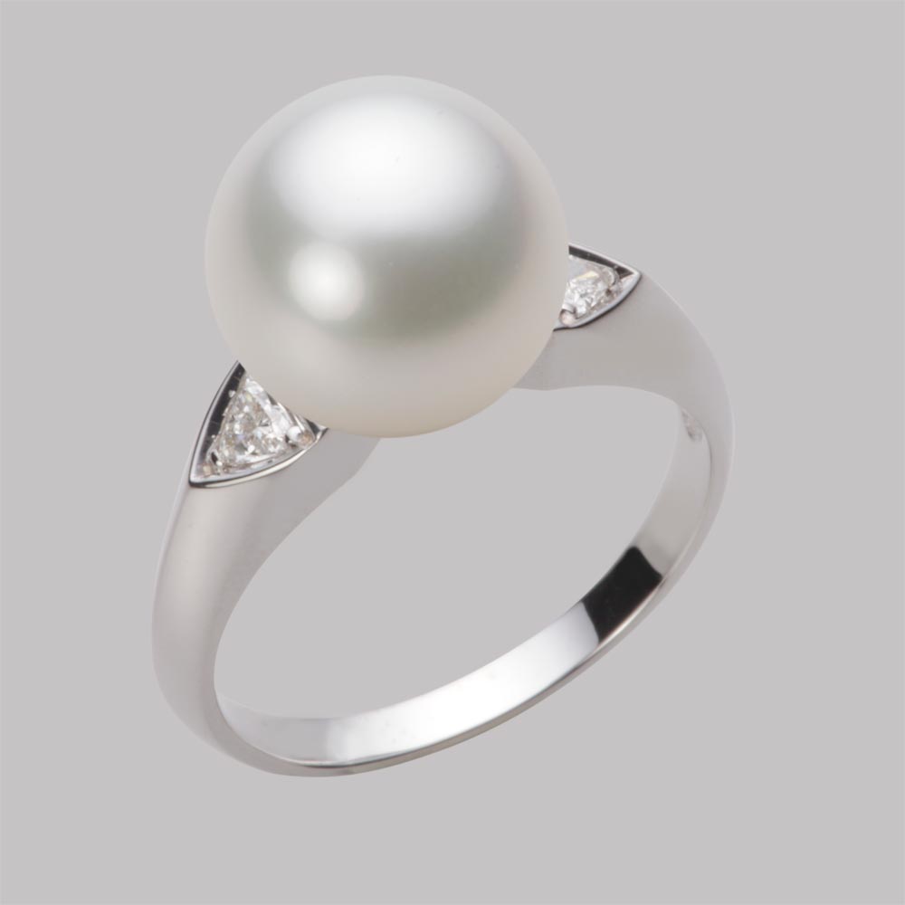 セール超安い Pt900プラチナ ダイヤ0.91ct アコヤ真珠 パール9.8ｍｍ リング指輪 リング