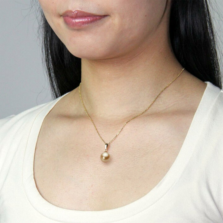 楽天市場】南洋真珠 パール ネックレス 一粒 11mm 白蝶 真珠 