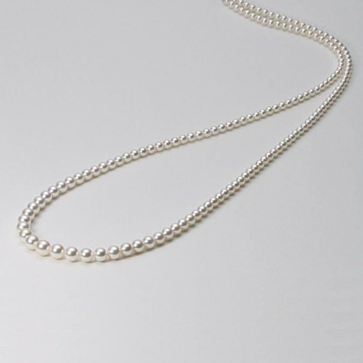 楽天市場】パール ネックレス ロング あこや真珠 4.5-9.0mm アコヤ 