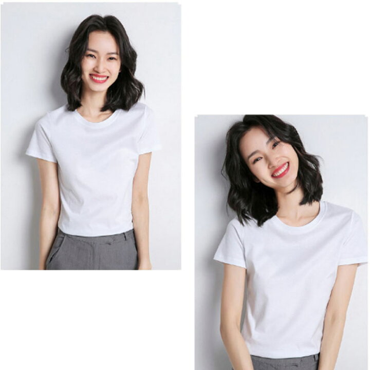 楽天市場 レディース カットソー 半袖 夏 スーツ インナー Tシャツ オフィス 白 ホワイト 黒 ブラック ボーダー シンプル 無地 Ladies Fashion M S