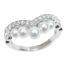 CHAUMET ショーメ ジョゼフィーヌ エグレット 2025年 証明書 K18WG ダイヤモンド パール リング #50 約9.5号位 約4.3g位 [ 083292 指輪 真珠 18金 ホワイト ゴールド アクセサリー レディース ブランド 中古 ]【中古】