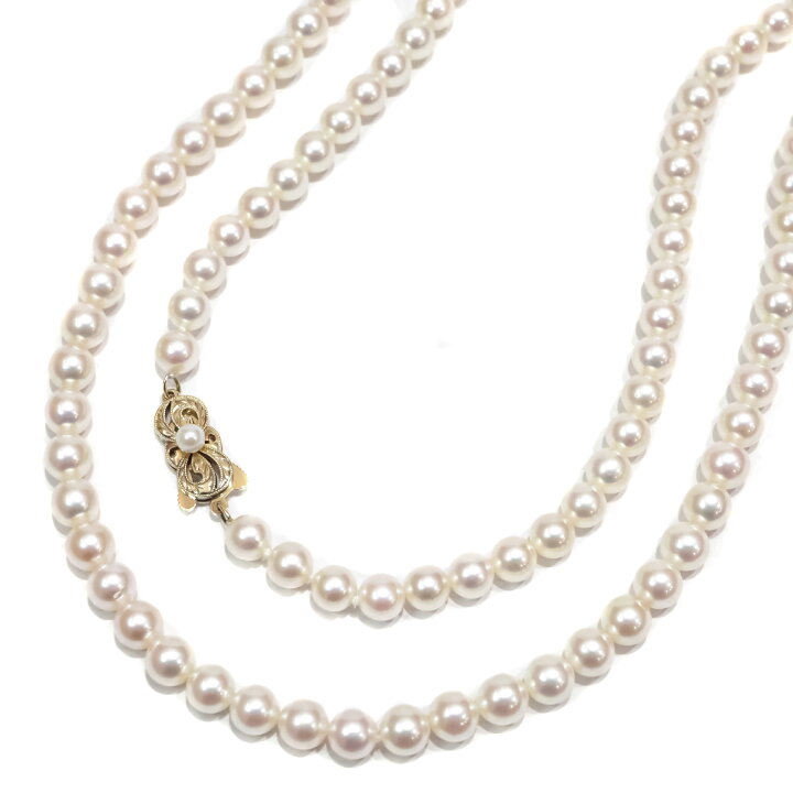 楽天市場】【中古】MIKIMOTO ミキモト K14YG ロング パール 約6mm位 
