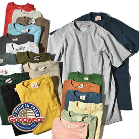 【国内正規品】 2021年モデル グッドウェア Goodwear ポケT TEE 半袖 S/S ポケット Tシャツ 白T 丸胴 ホールガーメント アメリカ製 MADE IN USA