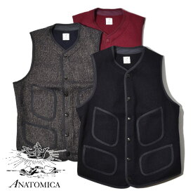 【P10倍】【返品交換送料無料】アナトミカ ビーチクロス ベスト BBベスト ウール フリース メンズ ANATOMICA BEACH CLOTH VEST