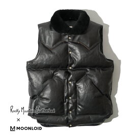 【返品交換送料無料】ロッキーマウンテン フェザーベッド 別注 クリスティベスト Rocky Mountain Featherbed ChristyVest ホースハイド 馬革 オールレザー ダウンベスト MOONLOID ムーンロイド